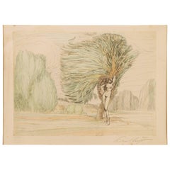 Ernst Fuchs "Baum Der Aphrodite" Colored Etching