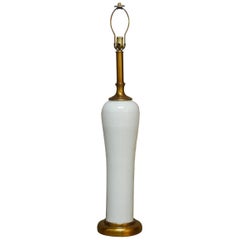 Monumentale chinesische Blanc de Chine-Porzellanvase-Lampe