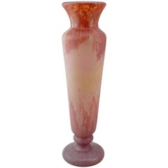 Daum Nancy Tall Variegated Art Deco Vase, circa 1920 4