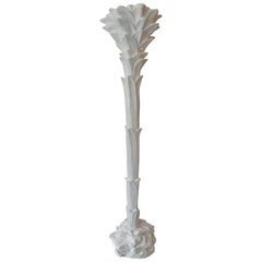 1960s Regency Style of Serge Roche Palm Torchiere Floor Lamp Hollywood Midcentuy 5