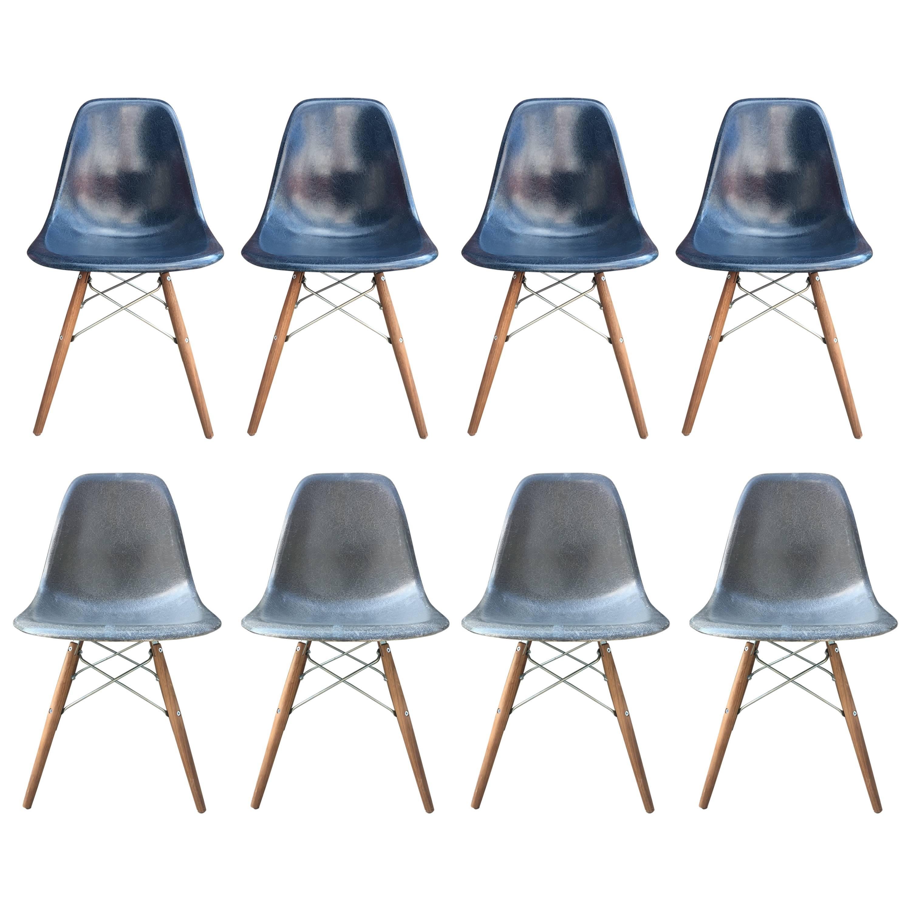 Navy and Elephant Grey Eames Dining Set
