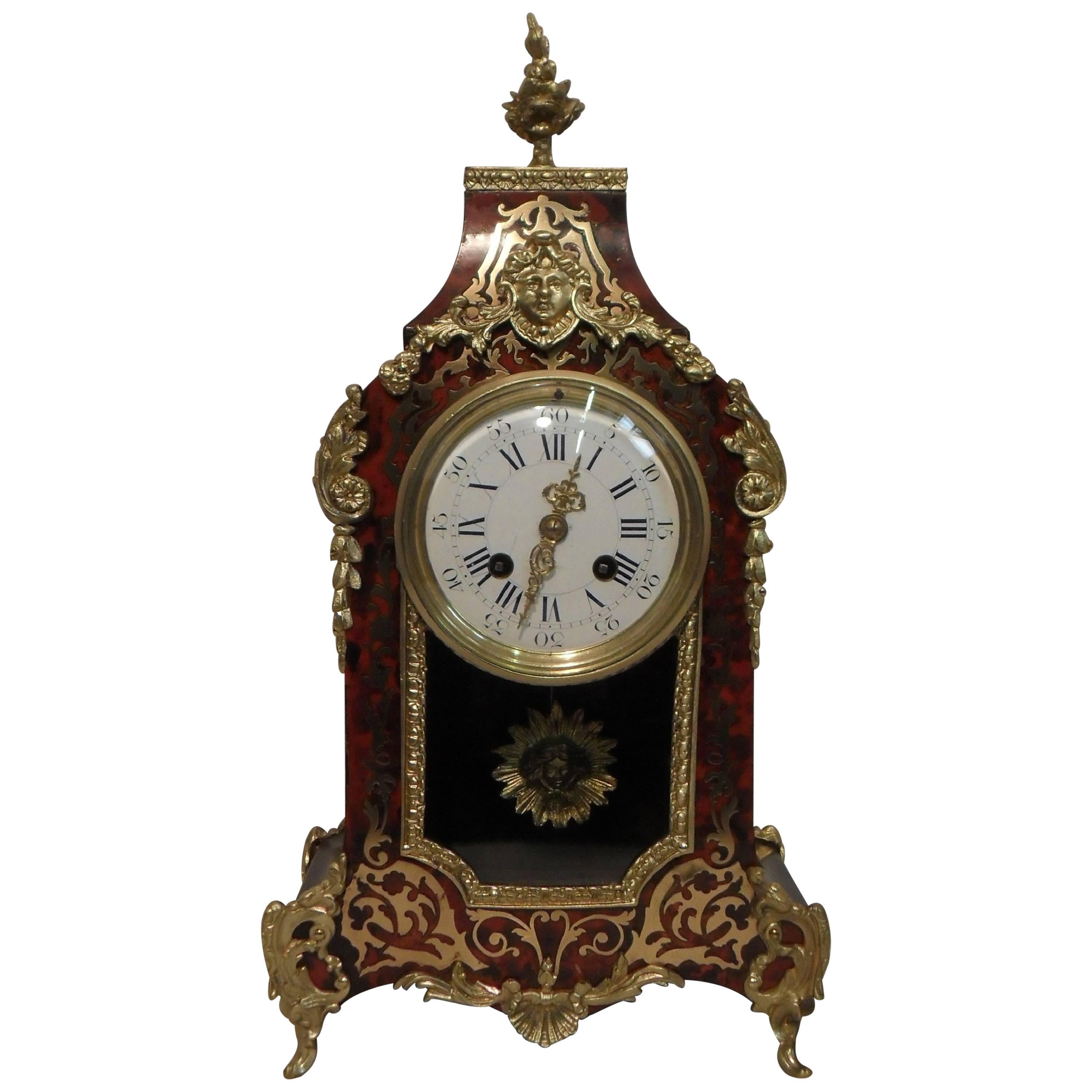 French 19th Century Boulle Mantel Clock