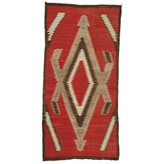 Vintage Navajo Rug in Storm Pattern