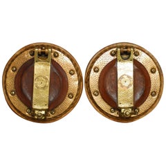 Pair of British Royal Navy Brass Ships Portholes 7