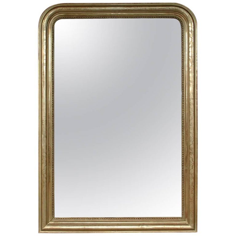 Large antique French gold leaf gilded Louis Philippe mirror at 1stDibs