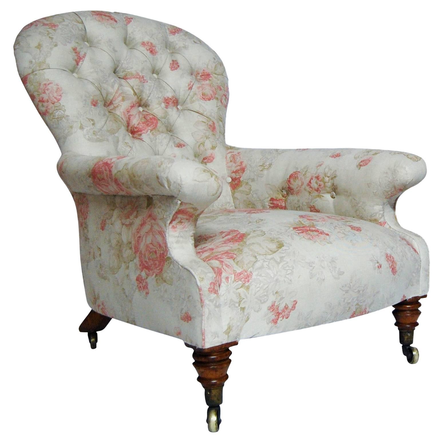 William IV Upholstered Spoon Back Armchair