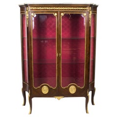 Used 19th Century French Mahogany Louis Revival Display Cabinet