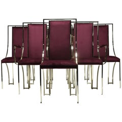 Mid-Century Brass Dining Chairs by Renato Zevi