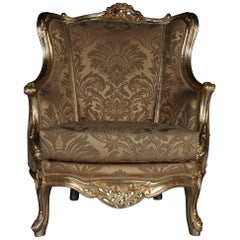 20th Century Louis XV Quinze Bergère Chair, Lounge