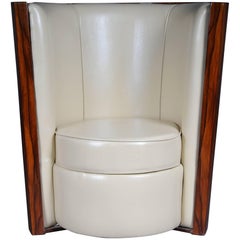 Vintage 20th Century Art Deco Lounge Chair Jacaranda Veneer