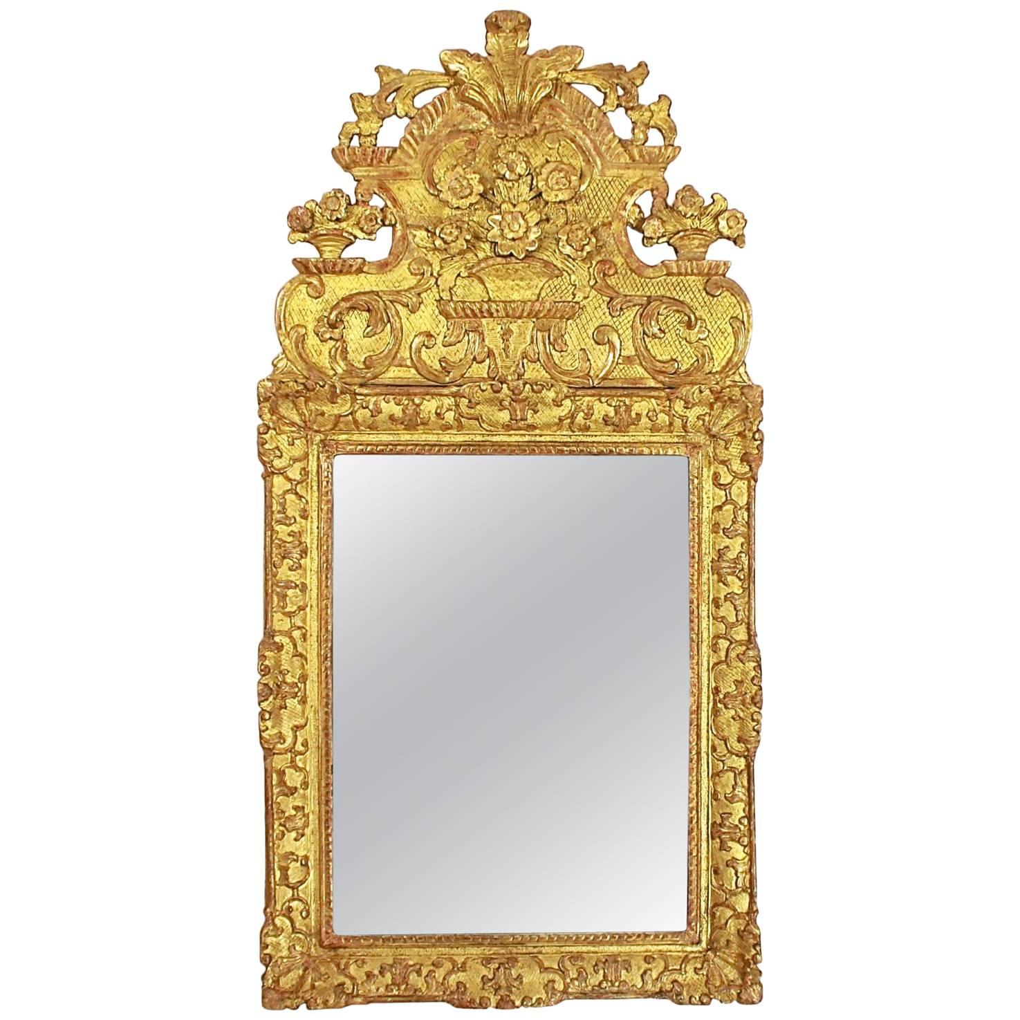 Early 18th Century Regence Giltwood Mirror