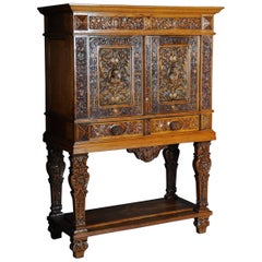 Antique 19th Century Neo-Renaissance Cabinet Closet