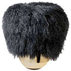 Black Toad Swinging Pouf