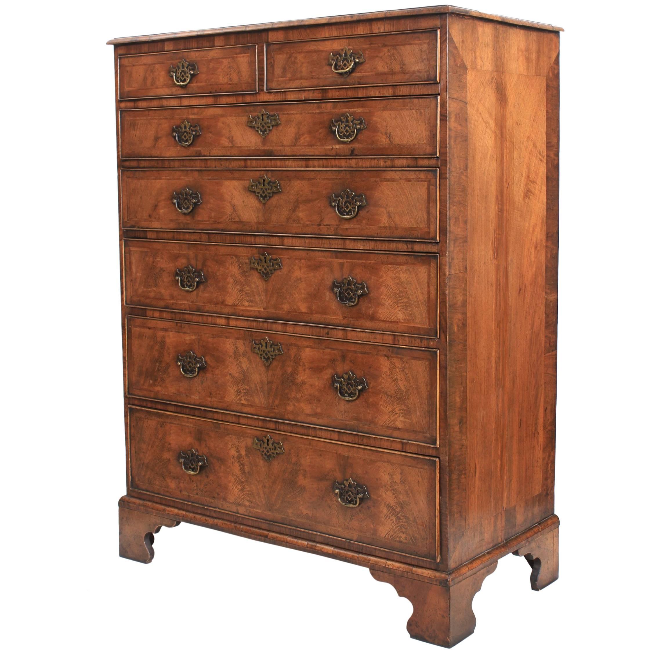 Large 18th Century Walnut Chest For Sale