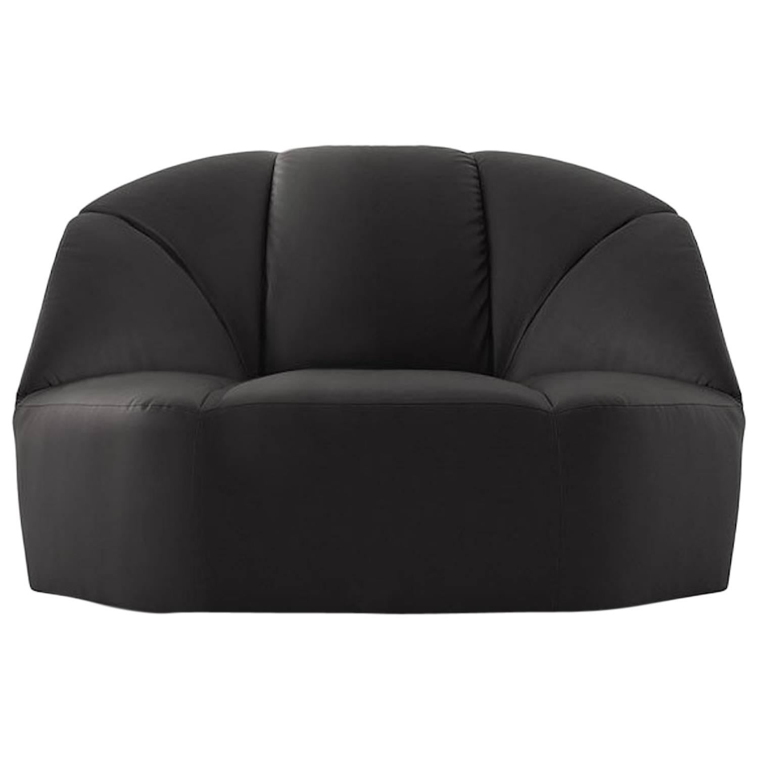 Cloud Armchair in Tufted Velvet, Fabric or Leather by Gallotti & Radice For Sale