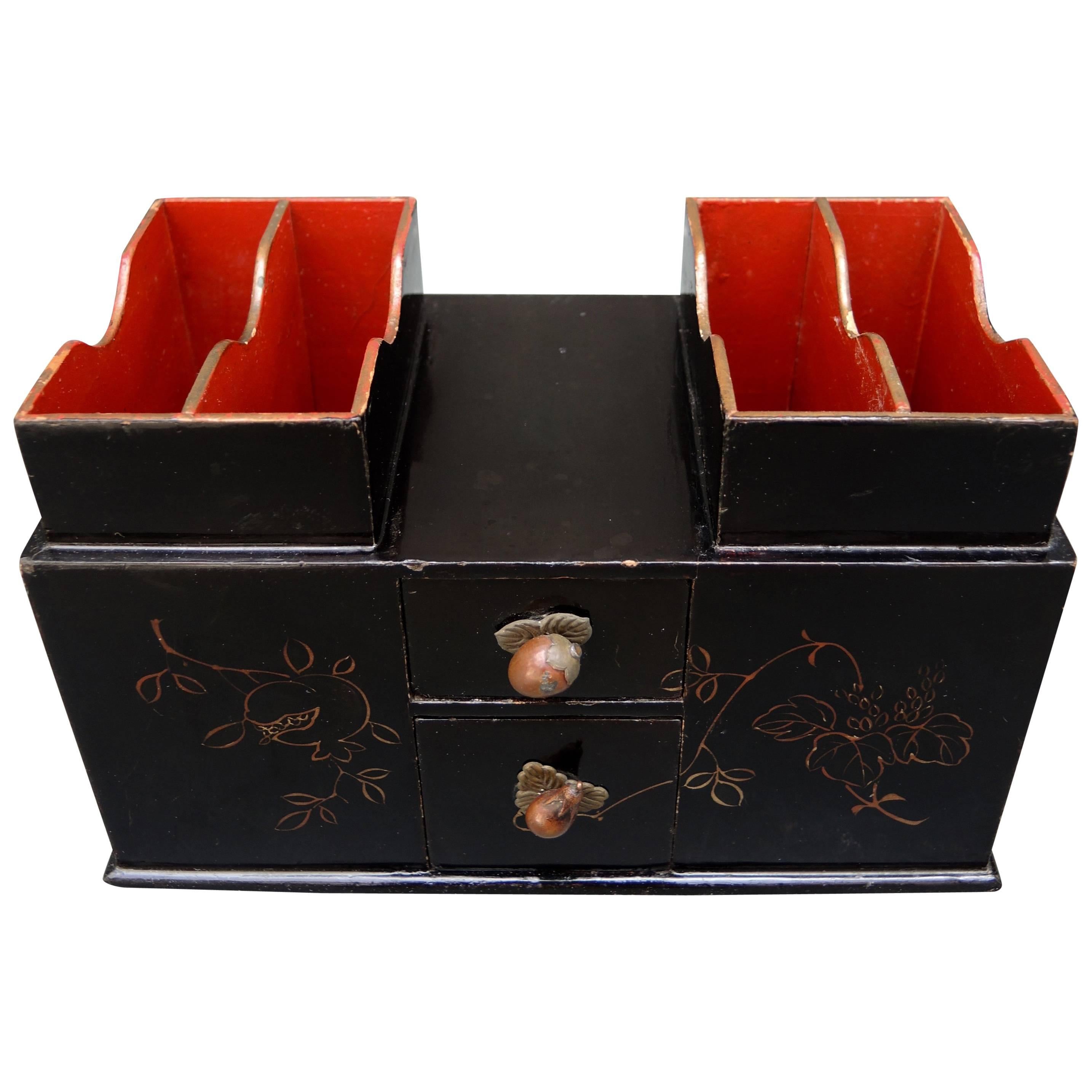 19th Century Japanese Lacquered Card Box