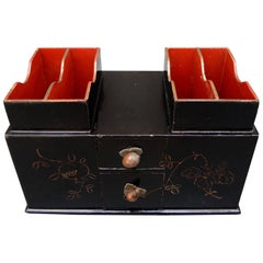 19th Century Japanese Lacquered Card Box 7
