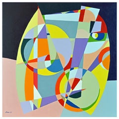 Large Contemporary Abstract by Sinai M. Waxman, Well Exhibited American Artist 7