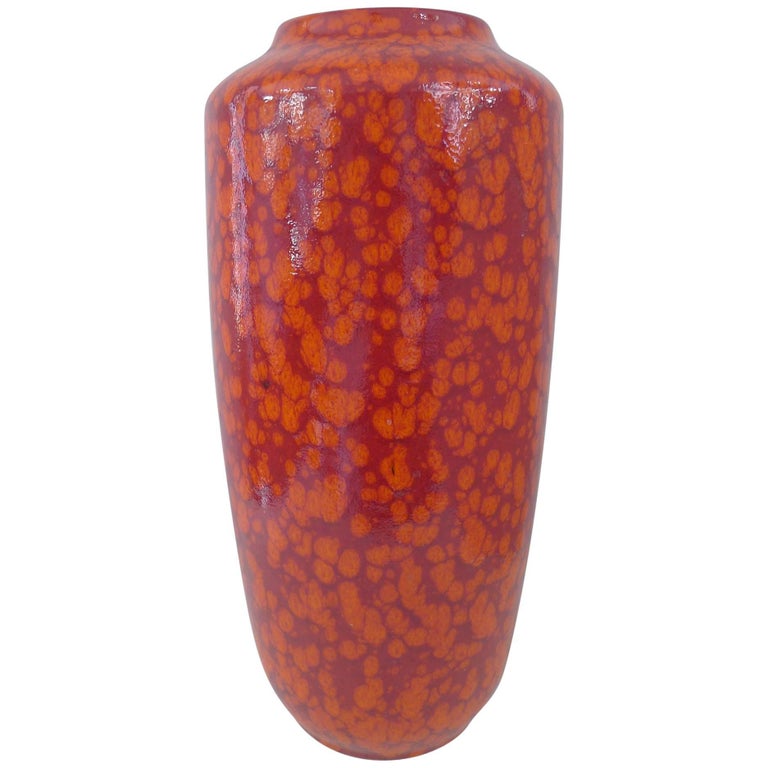 Large Orange Floor Vase By Scheurich Keramik For At 1stdibs Large Orange Floor Vase By Scheurich Keramik For