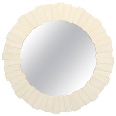 Contemporary Karl Springer Style Faux Shagreen Claude Mirror, 2000 3
