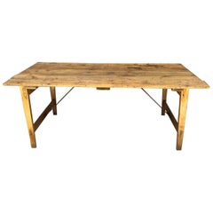 Antique French Folding Farm or Harvest Table, circa 1850