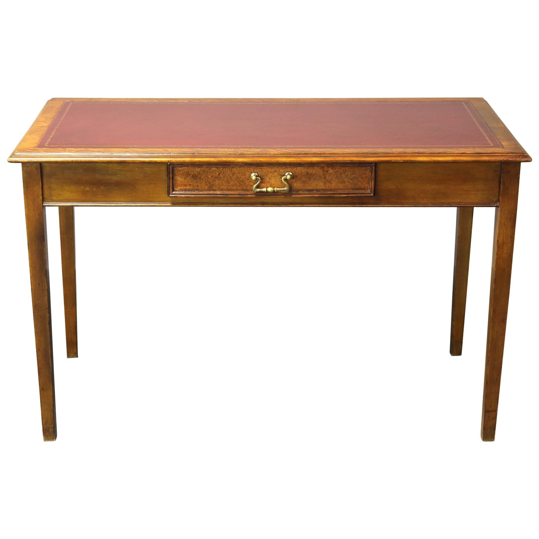 Edwardian Leather Top Writing Table