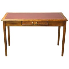 Antique Edwardian Leather Top Writing Table