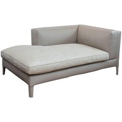 Antonio Cittero Italian Leather Chaise Longue for Maxalto