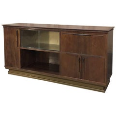 Mid-Century French Walnut Display Buffet, Bar 3