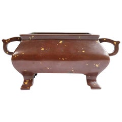 Chinese Gold Splashed Bronze Censer 8