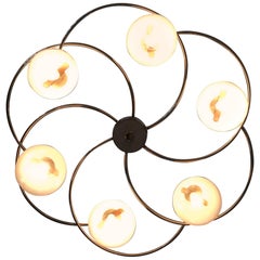 Chandelier by Pia Guidetti Crippa for Lumi, Italy, 1970s 10