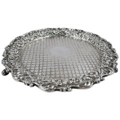 Baltimore Repousse Sterling Silver Salver Tray by Kirk