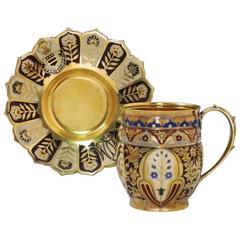 Pair of Tiffany Cups and Saucers from the Mackay Service