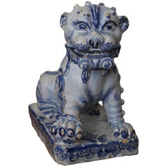 Lion in Faience of Nevers, France, 17th Century