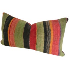 Custom Pillow Cut from a Vintage Hand Loomed Wool Moroccan Berber Rug 10