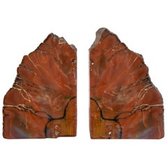 Vintage Petrified Wood Bookends