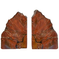 Vintage Petrified Wood Bookends 9