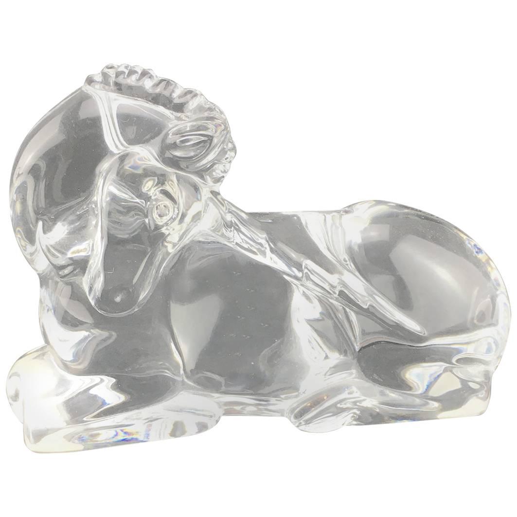 Baccarat Crystal Sculptural Figure of a Unicorn