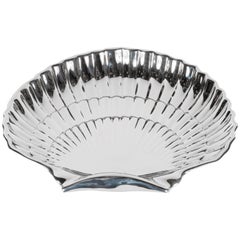 Mid-Century Modernist Sterling Silver Scallop Dish by Cartier