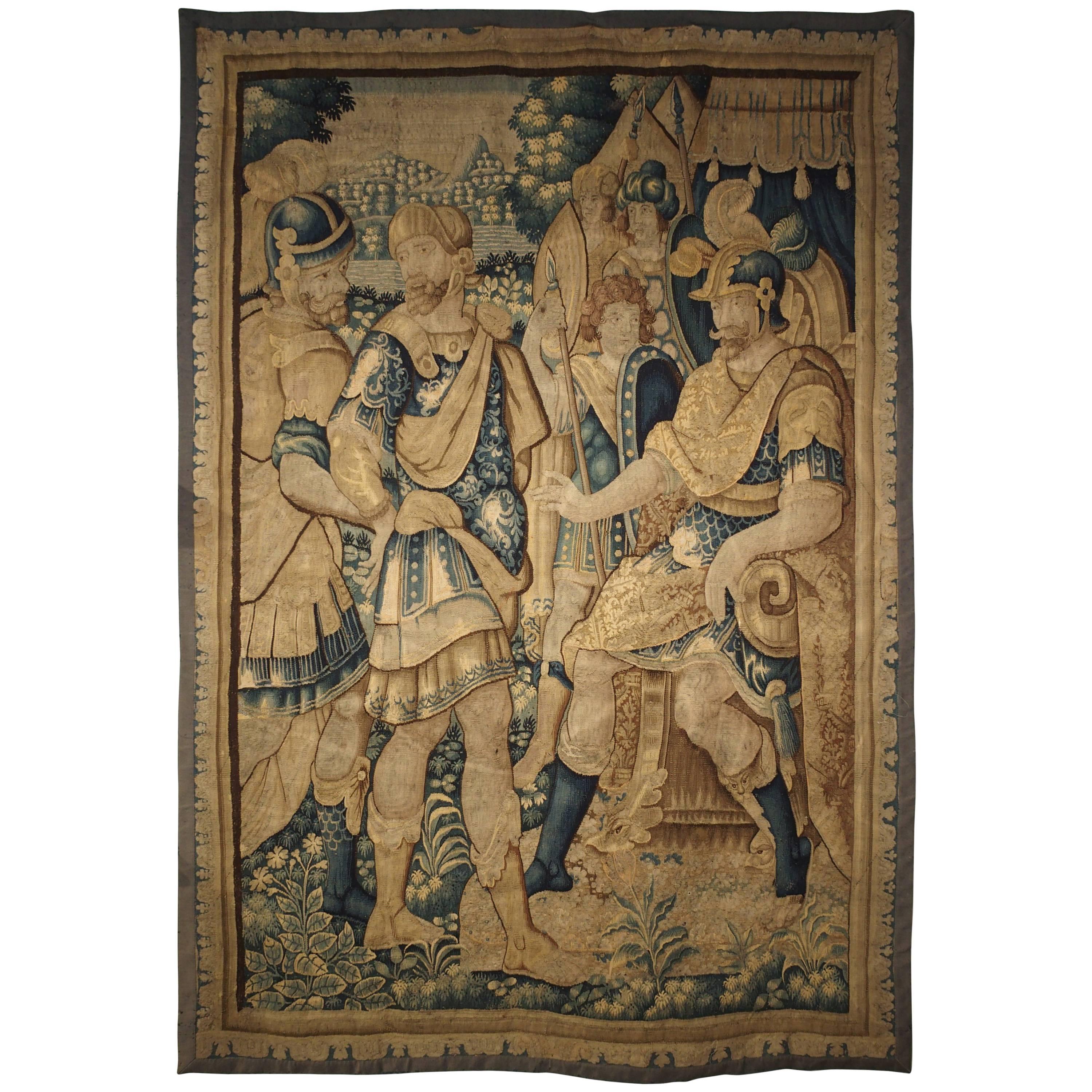 17th Century Wool Tapestry from Flanders