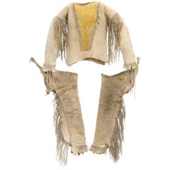 Antique Native American Boy's Outfit 'Shirt and Leggings', Apache, circa 1880