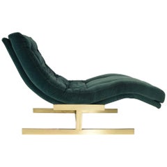 Vintage Chaise in the style of Milo Baughman