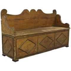 Metamorphic Painted Settee or Bed from Naples, Italy