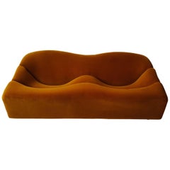 Pierre Paulin for Artifort 'ABCD' Settee in Cotton Velvet 5