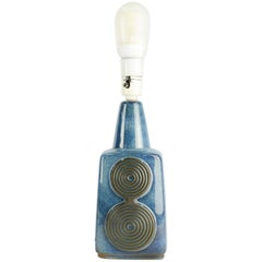 Danish Table Lamp Circular Blue by Soholm No 1097, 1960s 10