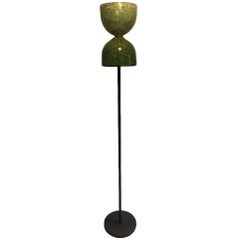 Italian Gae Aulenti Floor Lamp with Murano Shade Vistosi 5