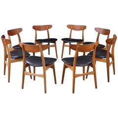Set of Eight Hans Wegner CH30 Chairs