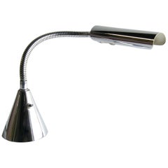 Harry Weese Baldry Series Gooseneck Table Lamp Chrome Plated