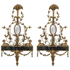 John Linnell Attributed Wall Sconces Neoclassical Style