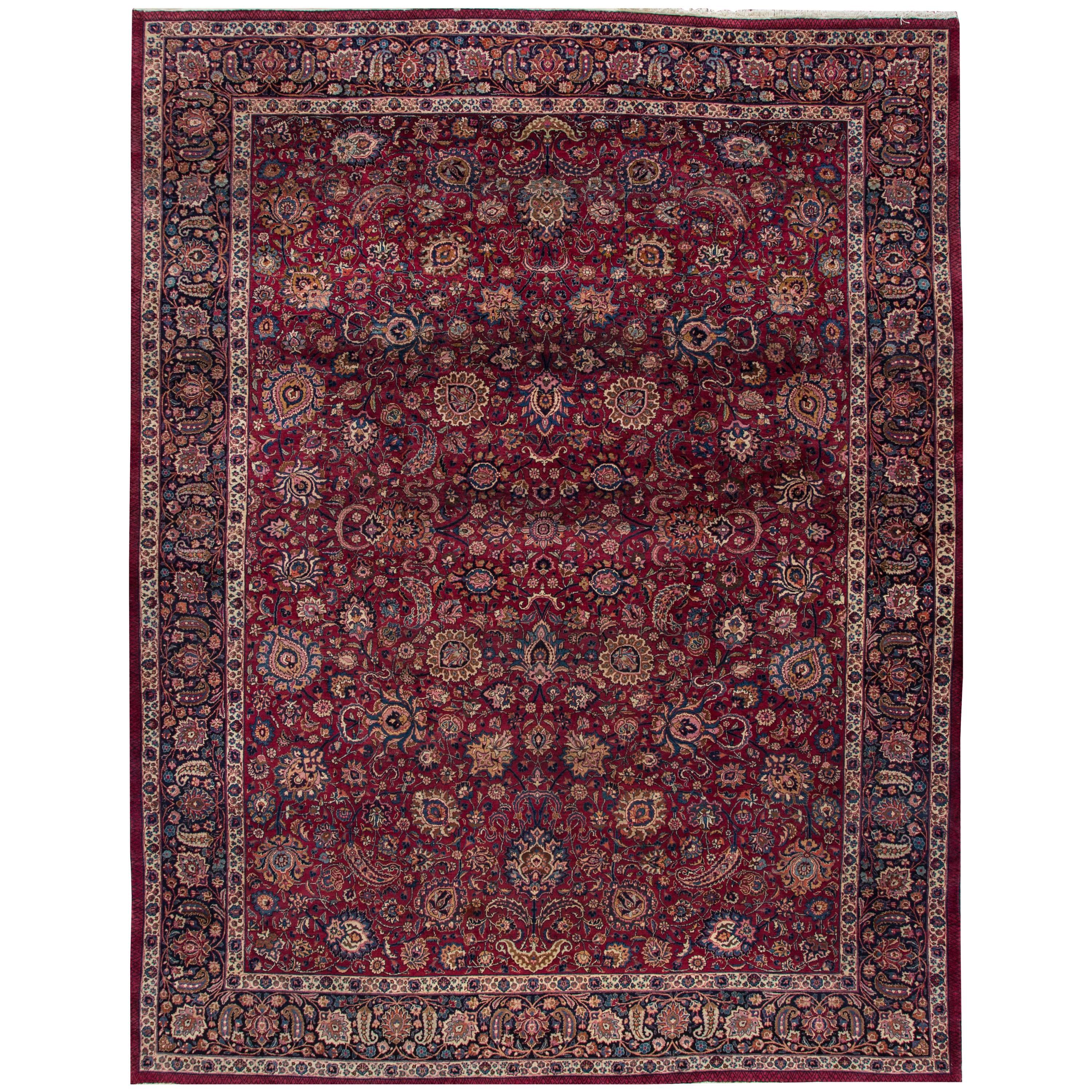 Persian Mashad Rug For Sale at 1stDibs
